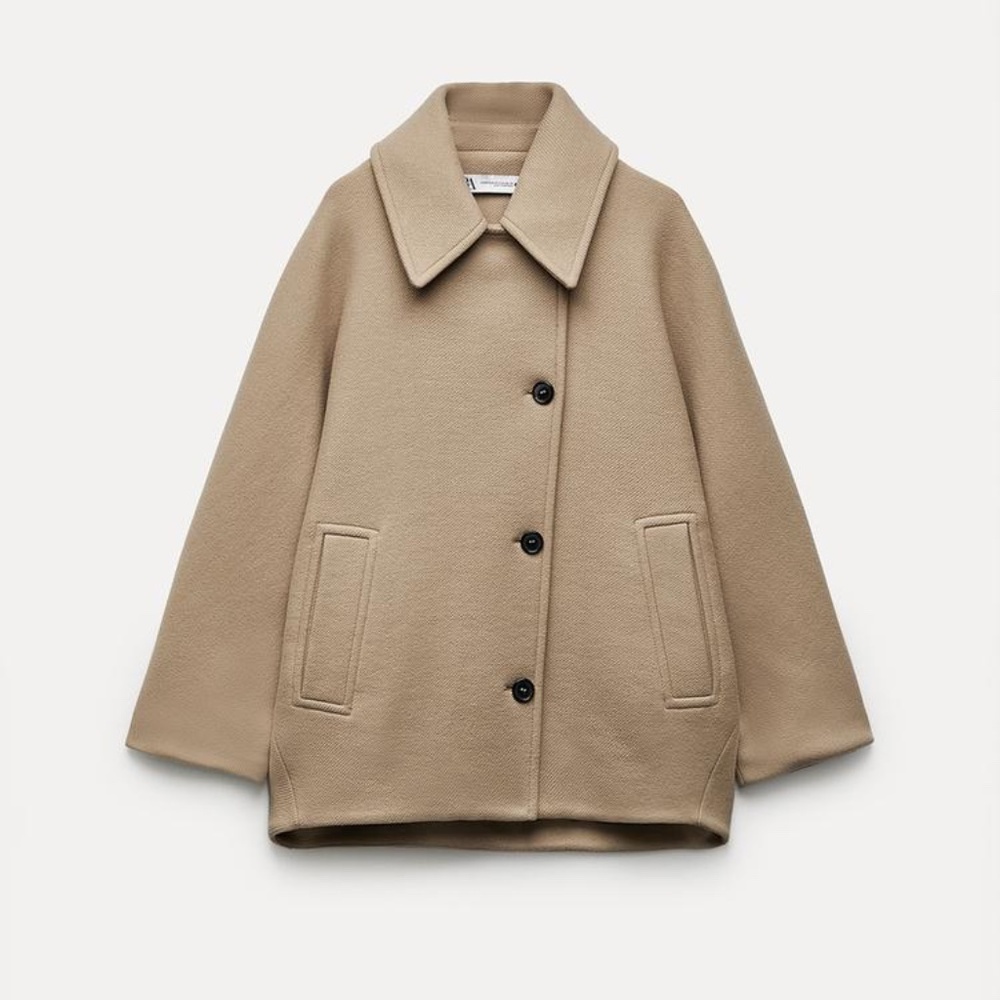 ZARA WOOL BLEND SHORT COAT ZW COLLECTION (SIZE XS-S)
